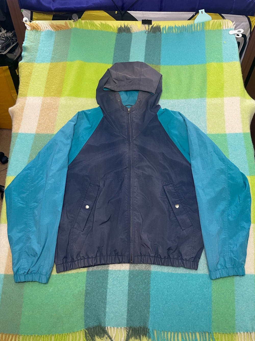 Vintage 90s Colorblock Anorak Windbreaker Jacket